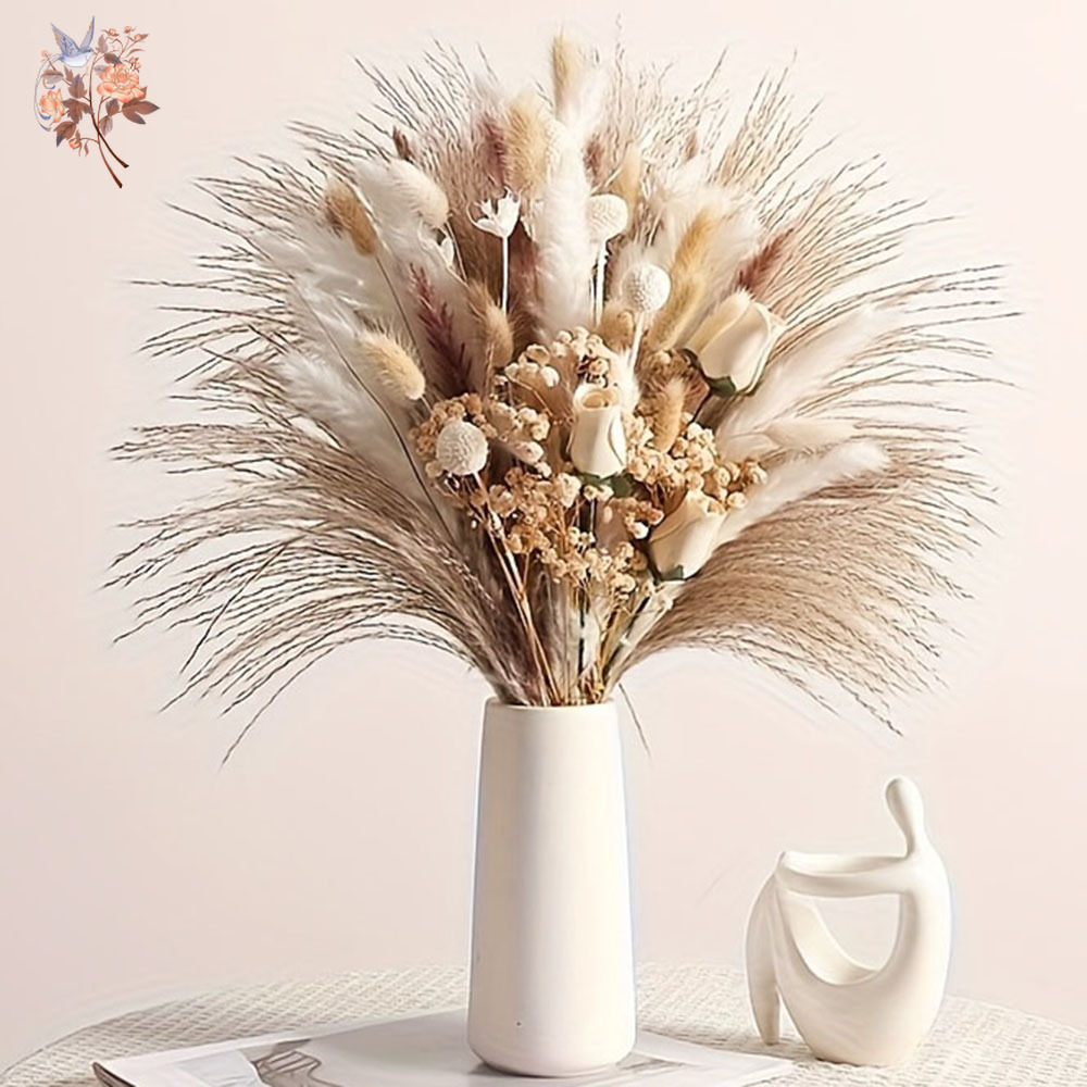 Baby Breath Dried - 80 Stück Künstliche Getrocknete Blumen Bouquet