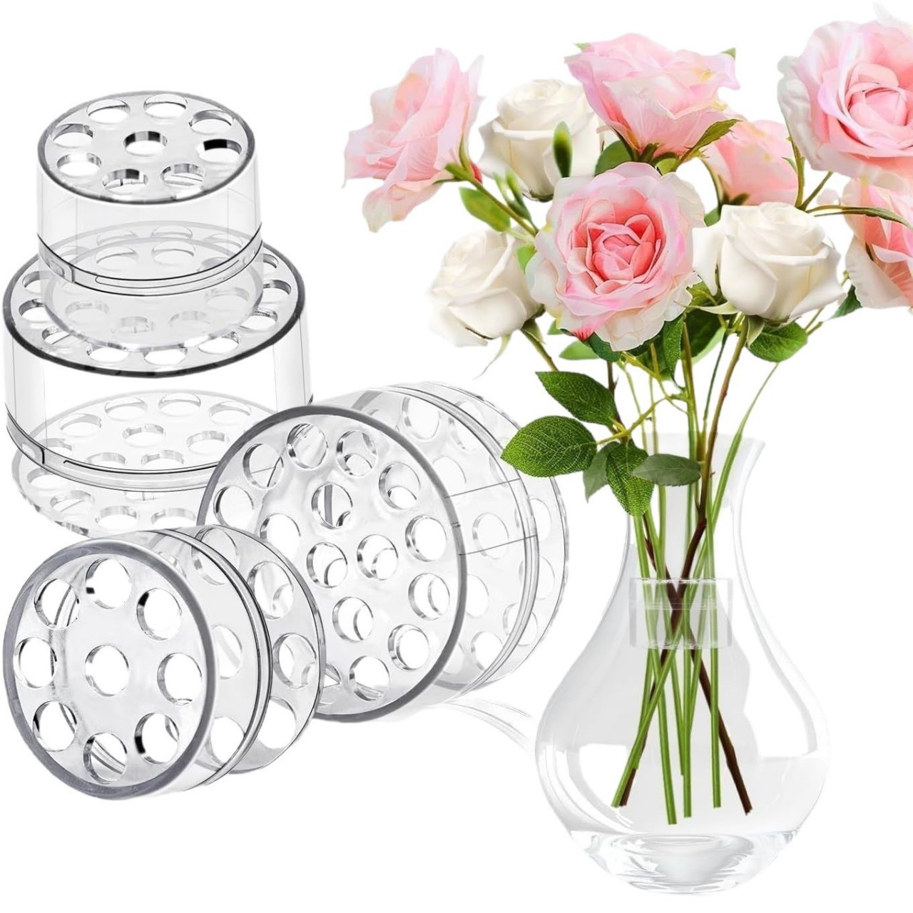 Florist Supply Vases - Spiralförmiger Ikebana-Stielhalter für Blumen Spiralstielhalter für