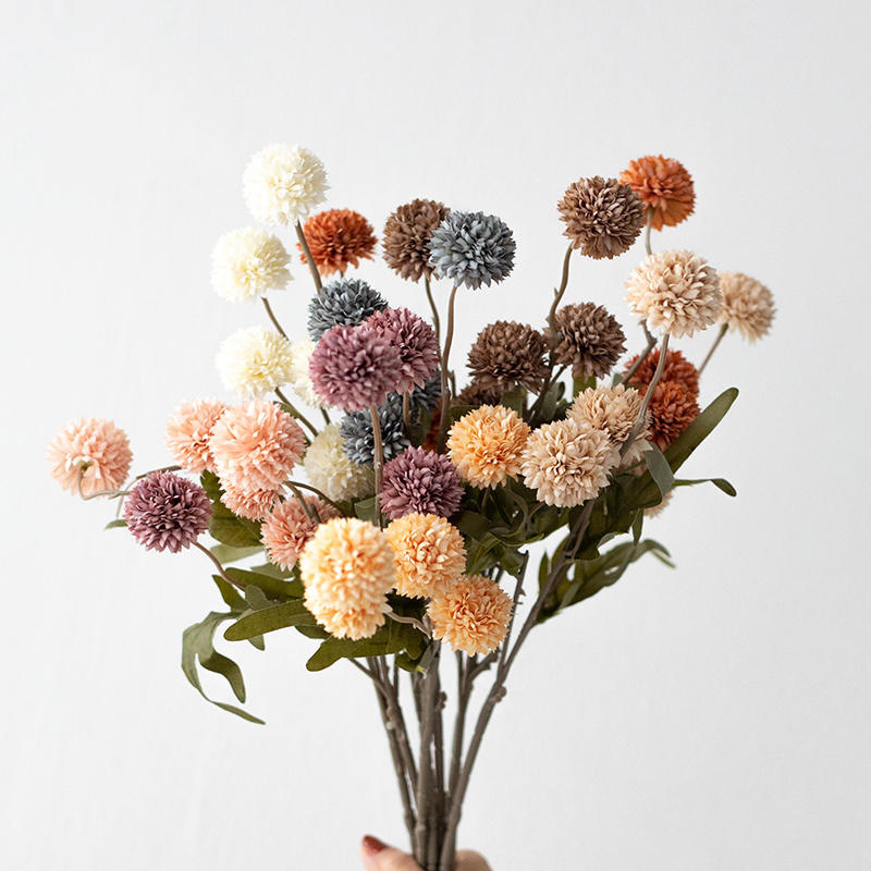 Baby Breath Dried - 5 Köpfe Löwenzahn Künstliche Blumen Brautstrauß