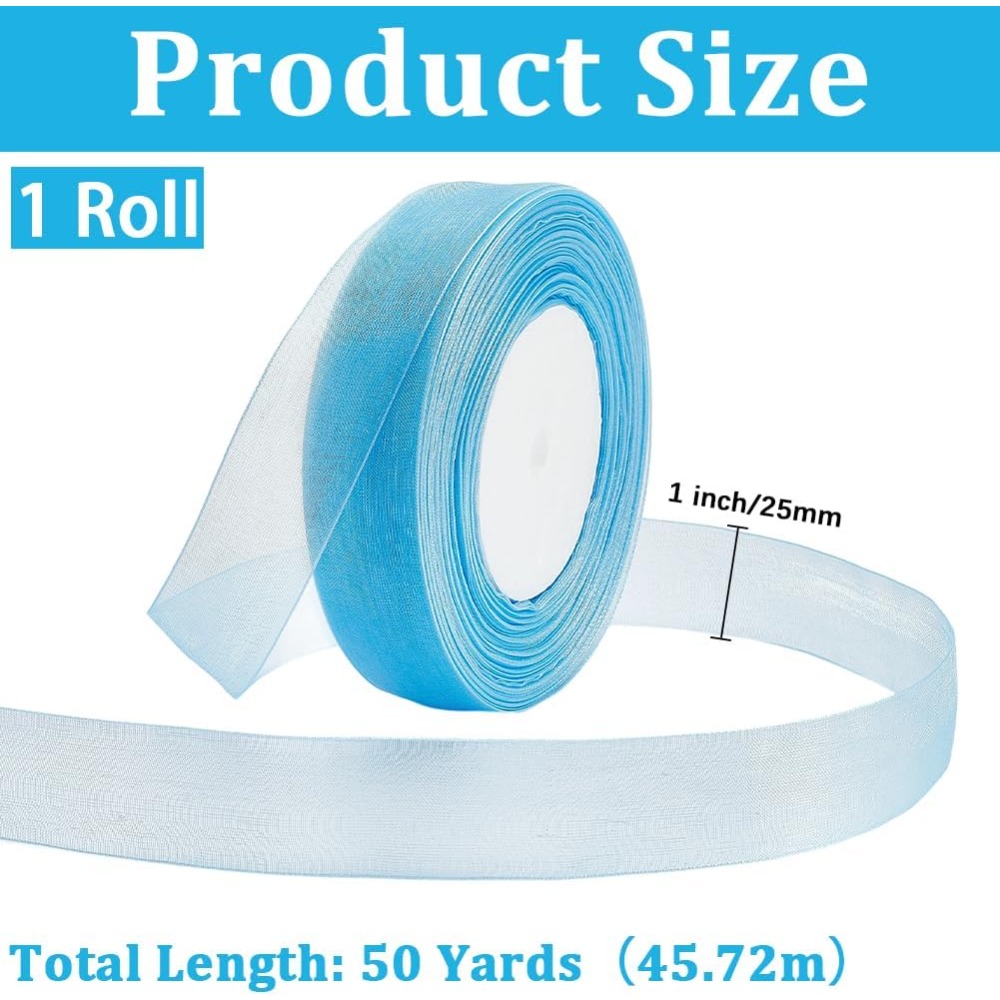 1 Rolle durchsichtiges Organza – Ribbon Organza Roll Bewertung und Preis