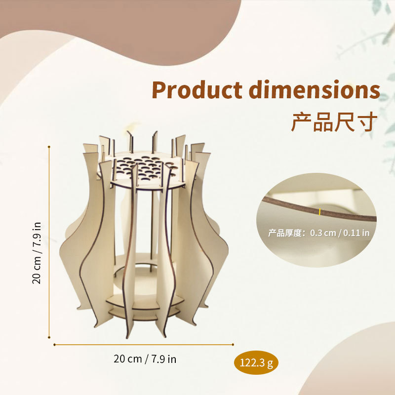 Holzpuzzle-Vase für Blumensträ – Florist Supply Vases Bewertung und Preis