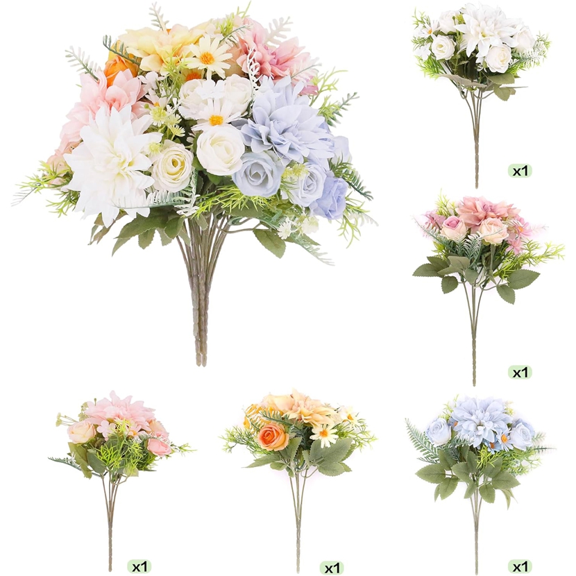 2/5PCS Künstliche Rose Blumen  – Baby Breath Dried Bewertung und Preis