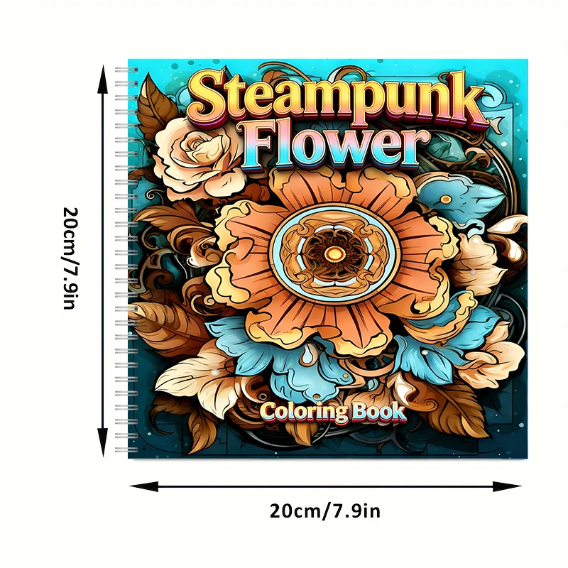 Malbuch „Steampunk-Blumen“ für – Flower Supply Bewertung und Preis